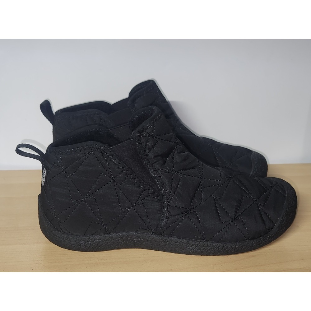 Keen Black‎ Quilted Nylon Houser Flat Ankle Boot Women's Size 11 Fleece Lined